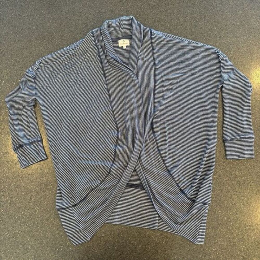 Anthropologie Sundry Blue Open Front Cardigan‎ Soft Plus Size 1